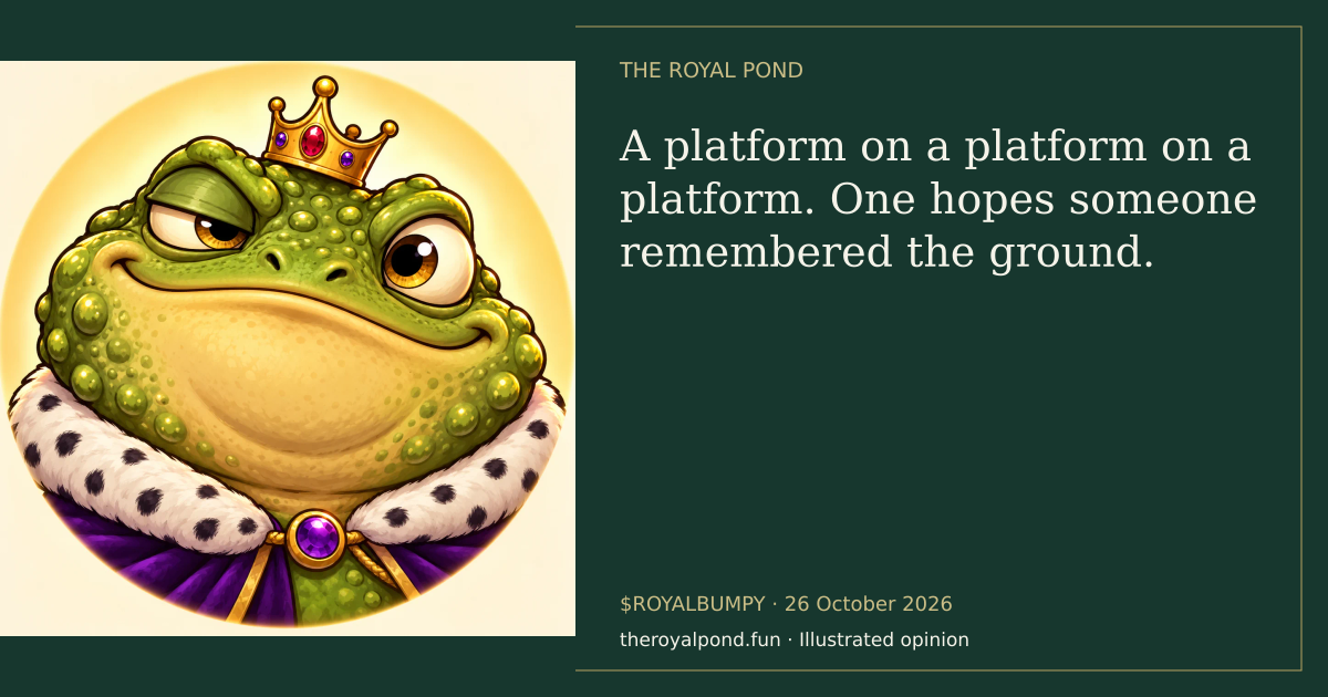 Illustrated royal verdict: A platform on a platform on a platform. One hopes someone remembered the ground.